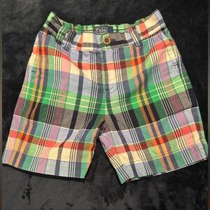 Polo by Ralph Lauren Multi-Colored Plaid Shorts.. SIZE 24 MOS
